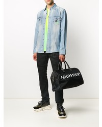 Chemise en jean bleu clair Philipp Plein