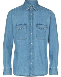 Chemise en jean bleu clair Tom Ford