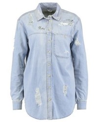 Chemise en jean bleu clair Topshop