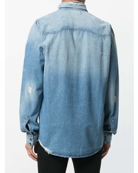 Chemise en jean bleu clair Amiri