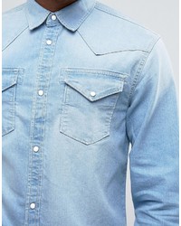 Chemise en jean bleu clair Bellfield