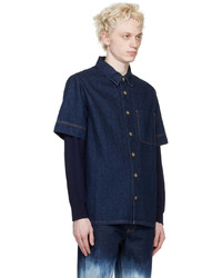 Chemise en jean bleu marine A.P.C.