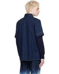 Chemise en jean bleu marine A.P.C.