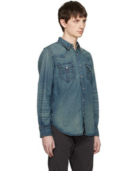 Chemise en jean bleu marine RRL