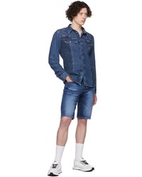 Chemise en jean bleu marine Diesel