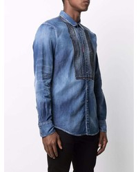 Chemise en jean bleu marine DSQUARED2