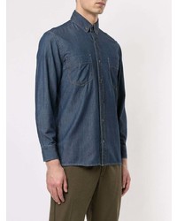 Chemise en jean bleu marine Cerruti 1881