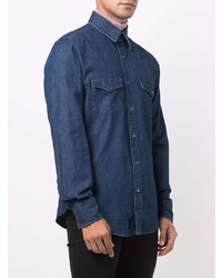 Chemise en jean bleu marine Tom Ford