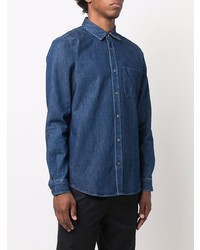 Chemise en jean bleu marine Eleventy