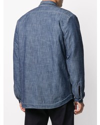 Chemise en jean bleu marine Ermanno Gallamini