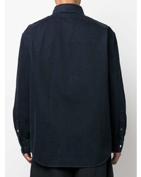 Chemise en jean bleu marine Raf Simons