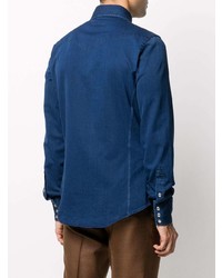 Chemise en jean bleu marine Tom Ford