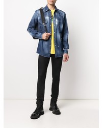 Chemise en jean bleu marine DSQUARED2