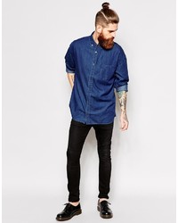 Chemise en jean bleu marine Dr. Denim