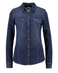 Chemise en jean bleu marine Esprit