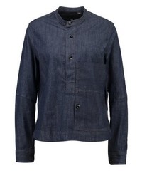 Chemise en jean bleu marine