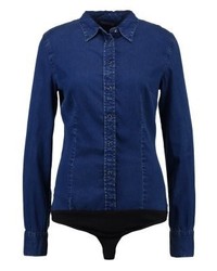 Chemise en jean bleu marine GUESS