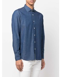 Chemise en jean bleu marine Tintoria Mattei