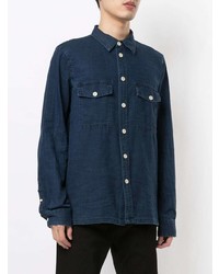 Chemise en jean bleu marine PS Paul Smith