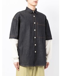 Chemise en jean bleu marine Sunnei