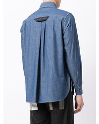 Chemise en jean bleu marine Fumito Ganryu