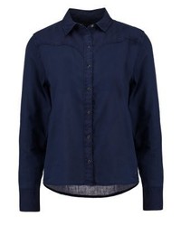 Chemise en jean bleu marine Wrangler