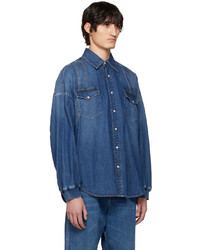 Chemise en jean bleue Alexander McQueen