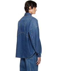 Chemise en jean bleue Alexander McQueen