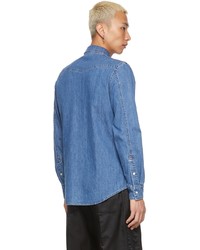 Chemise en jean bleue Alexander McQueen