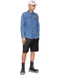 Chemise en jean bleue Alexander McQueen