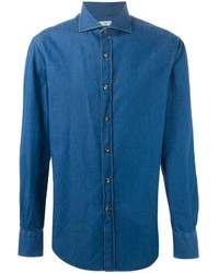Chemise en jean bleue Brunello Cucinelli