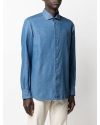 Chemise en jean bleue Mazzarelli