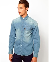 Chemise en jean bleue