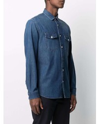 Chemise en jean bleue Z Zegna