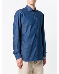 Chemise en jean bleue Z Zegna