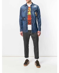 Chemise en jean bleue DSQUARED2