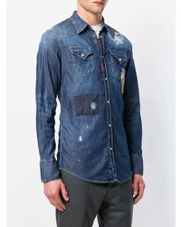 Chemise en jean bleue DSQUARED2