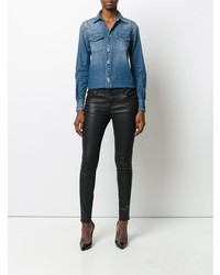 Chemise en jean bleue Saint Laurent