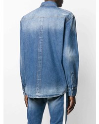 Chemise en jean bleue Philipp Plein