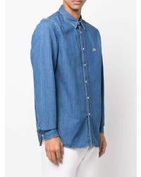 Chemise en jean bleue Lacoste