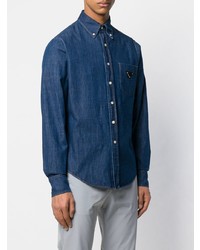 Chemise en jean bleue Prada