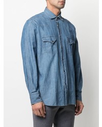 Chemise en jean bleue Tagliatore