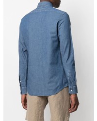 Chemise en jean bleue Z Zegna