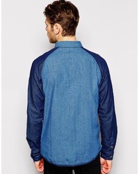 Chemise en jean bleue