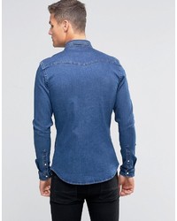 Chemise en jean bleue Asos