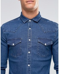 Chemise en jean bleue Asos