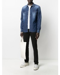 Chemise en jean bleue Dondup