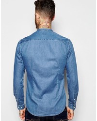 Chemise en jean bleue Asos