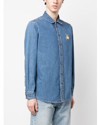 Chemise en jean bleue Moschino