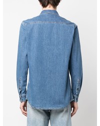 Chemise en jean bleue Moschino